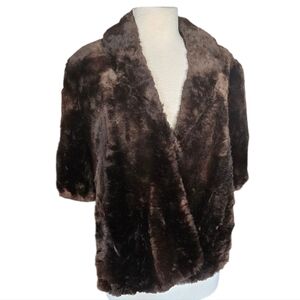 50s Vintage Mob Wife Luxurious Brown Real Mink Stole/Cape M/L